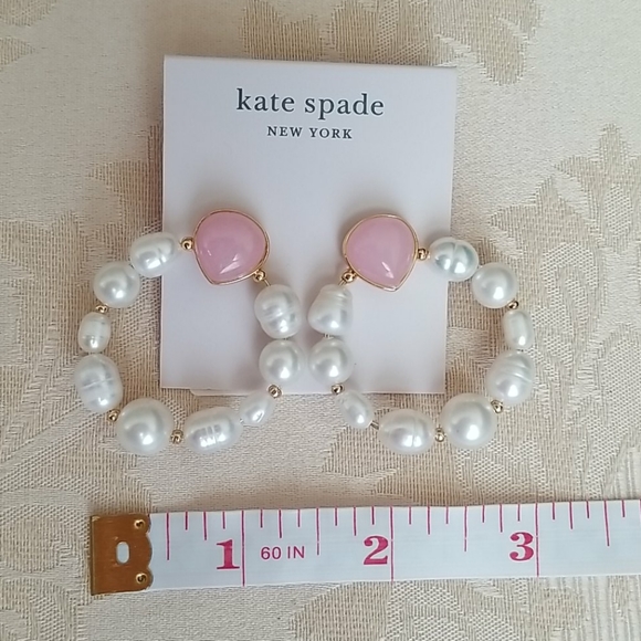 Kate Spade NY Stone & Pearl Door Knocker Earrings - Picture 7 of 8